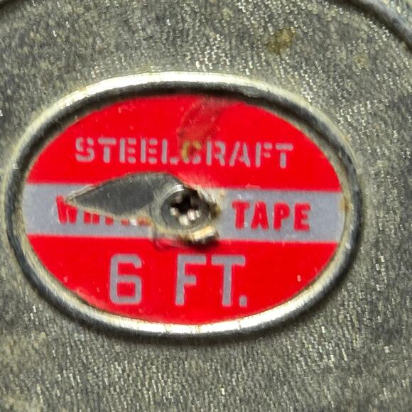 Vintage Silver Stanley White Tape 6 Foot Tape Measure & 2 Inches Made in USA - Picture 8 of 14
